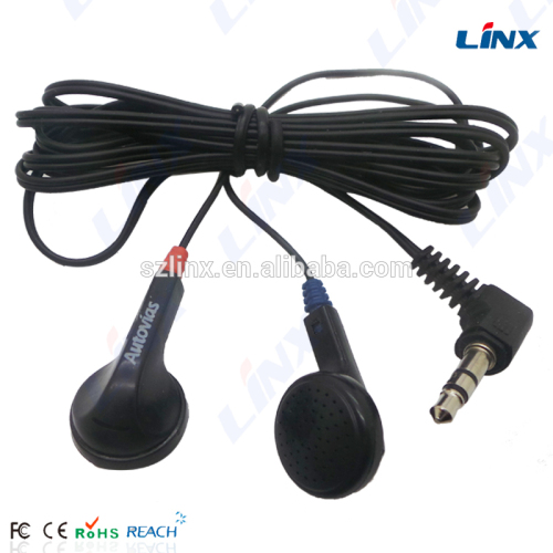 2.5mm disposable mono airline earphone earbuds
