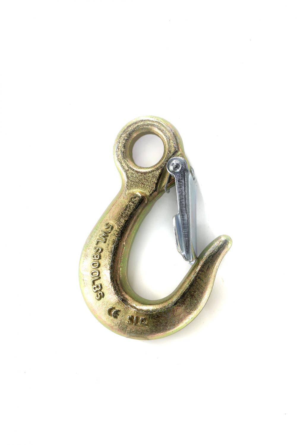 LARGE OPENING HOOK WITH SAFETY LATCH