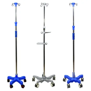 Medical supply infusion stand with wheel