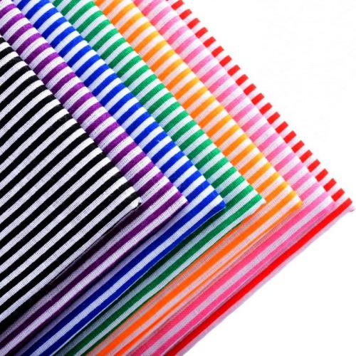 Thin Cotton Fabrics Fat Quarters Tilda Cloth Quilting Scrapbooking Patchwork Pattern 7Pcs Mix Colorful Stripe Fabric 50x50CM