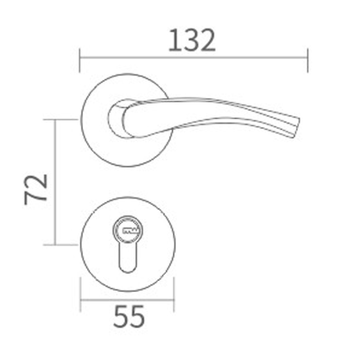 Bloqueo dividido duradero para puertas interiores