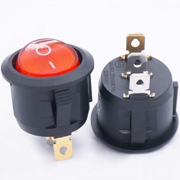 High Quality Universal SPST 3 Pin ON/OFF Round Rocker Switch KCD1-5-101N