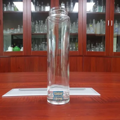 30CL 350ML Round Clear Wine Glass Screw Cap Bottles for Butter Chicken Sauce