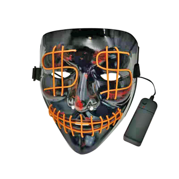 ماسک LED هالووین علامت دلار EL Wire