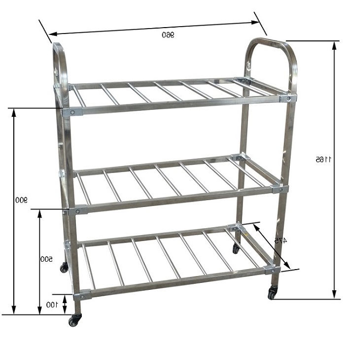 Greenhouse Transport Foldable Metal Flower Trolley Cart