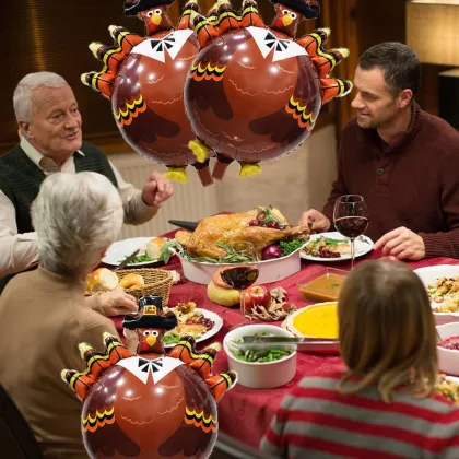 Turkey-shaped aluminum foil balloon