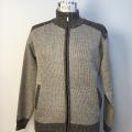 Men's Coarse Knitted Full-zippered Fleece-lined Sweater