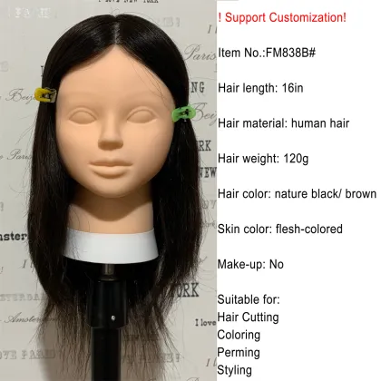Professional Hairdressing Training Head with Stand