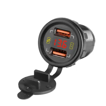 OEM Wholesale LED Voltmeter Bus Quick Charge 12V USB Charger