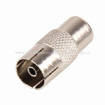RF connector, PAL male to PAL female, metal