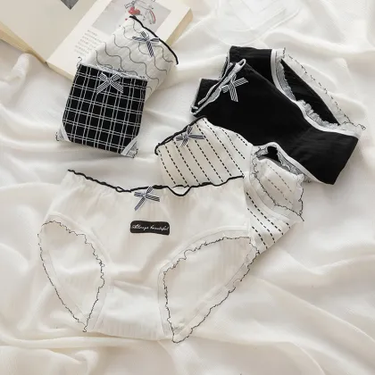 Women's Mid-Waisted Cotton Underwear Multipack