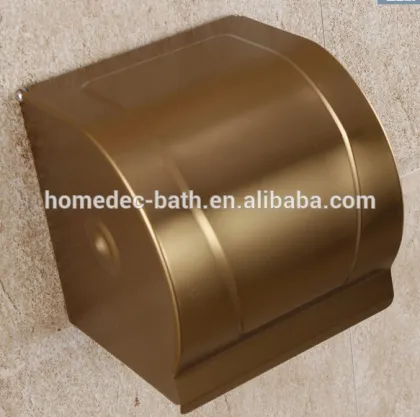 Aluminum antique toilet tissue paper holder box
