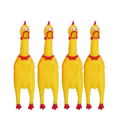 Interactive Durable Dog Toy: Hide and Seek Screaming Chicken