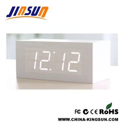 Home Decor Wood Led Table Clock