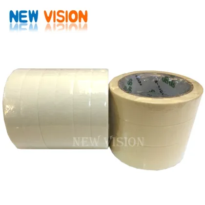 Cream/yellow/brown color masking tape with water based acrylic adhesive