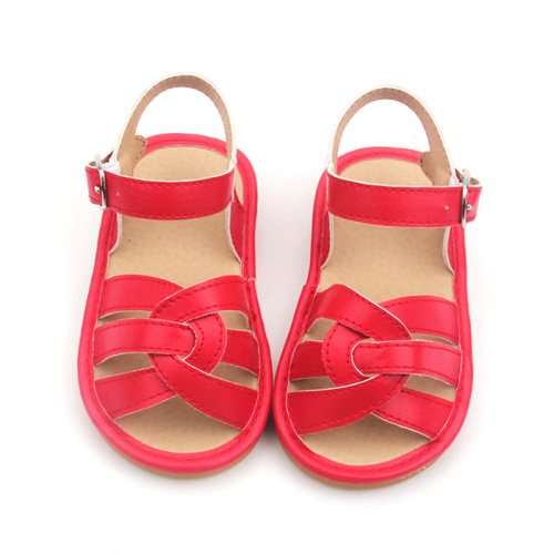 Beautiful Baby Leather Sandals Sqeaky Baby Shoes