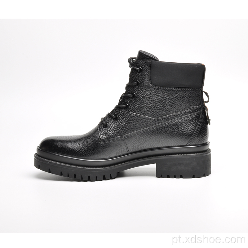 Bota alta plataforma feminina casual tornozelo business