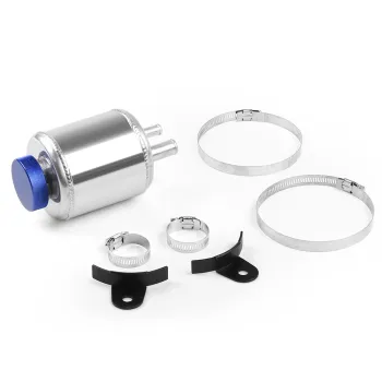 Universal Aluminum Racing Power Steering Fluid Reservoir Tank Polished 1000 ML Brand New And High Quality