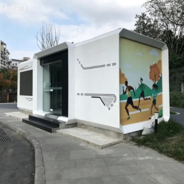 ‌Bespoke Aluminum Outdoor Pavilion, Modern Minimalist Garden Gazebo & Service Kiosk,