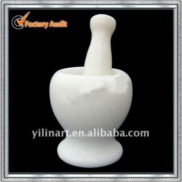 Marble stone white mortar pestle set(YL-U010)