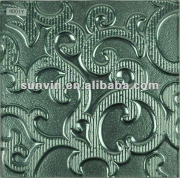 Sliver color Decorative wavy subway glass tile