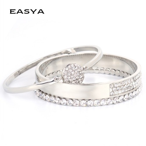Hàng đầu bán đẹp thiết kế kim cương hình đa lớp kim loại Bracelet