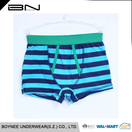 Wholesale High Quality Stripe High Waist Underwear Blue Green Stripe High Waist Underwear