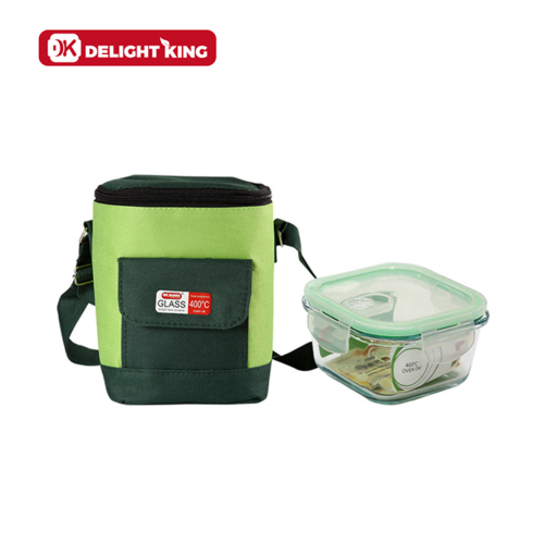 Vidrio Bento Alimento Contenedor Almuerzo Bolsa Aislada