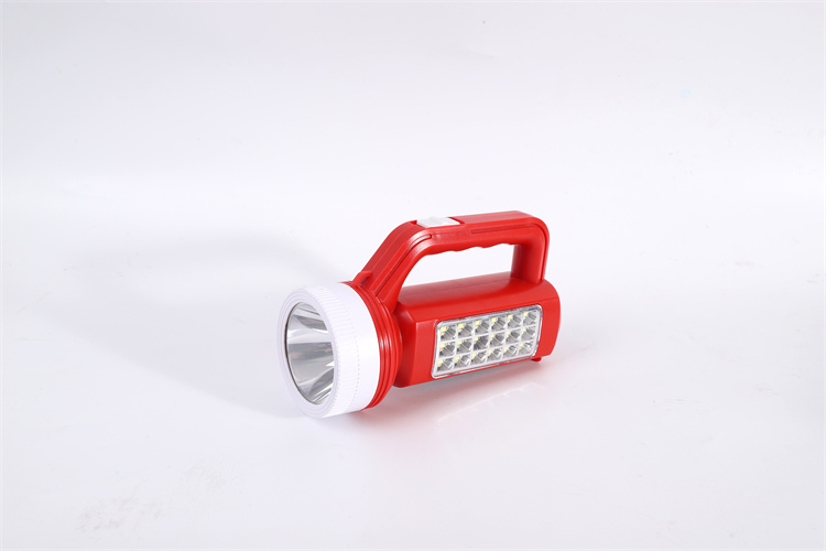 Plastic solar Torch Rechargeable Hand-Held Portable Handle Lamp LED Spot Flashlight with solar