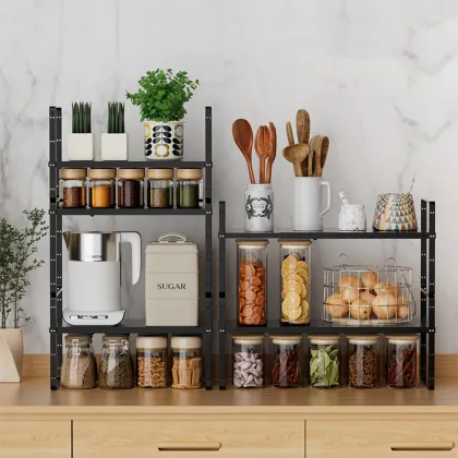 Metal double layer storage rack