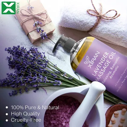 Private Label Lavender Massage Oil: 100% Pure Natural Organic Spa Body Care Essential Oil for Skin Care