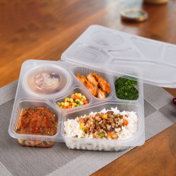 Disposable PP Lunch Box with Lid - Blister Plastic Packing Food Container Take Away Box
