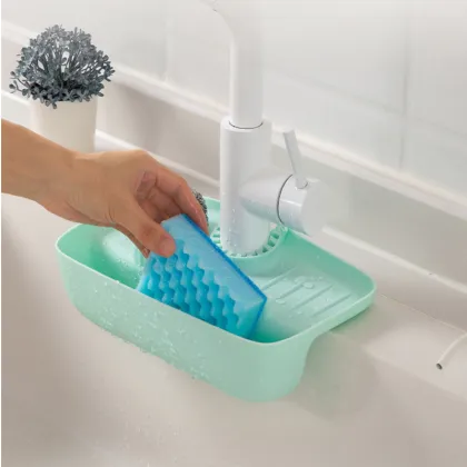 Factory Outlet Silicone Sink Organizer - Kitchen Rag, Sponge Storage, Faucet Splash-Proof Draining Rack