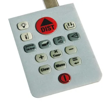 Hard Epoxy Coated Silicone Keypad with a Plastic Feeling Key-top and Inlay Graphics