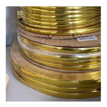 Pinlong Furniture Plastic Table Edge Banding Strip - Glue-on Decorative Strip in Gold, Rose-Gold & Silver