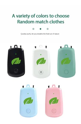 Portable Wearable Air Purifier With Hepa Filter