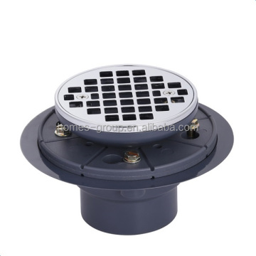 Chrome Polished Deluxe Plastic Shower Drain with Rounded Base