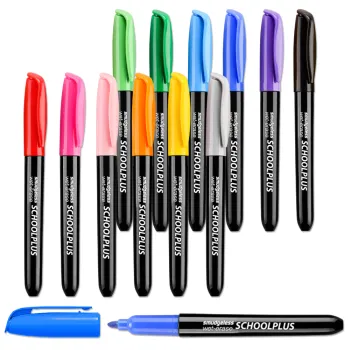 12 Colors Smudge-Free Fine Tip Wet Erase Markers for Dry Erase Boards