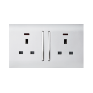 PA Series 2 Gang 13a Switched Socket