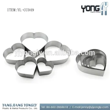 Stainless Steel Loving Heart Shaped Vegetables and Fruit Cutter, Cookie Cutter, cake baking molds