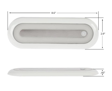 LED RV Lights Oval Interior 30W Camping RV Ceiling Light for 10-30V Mobile Toilet