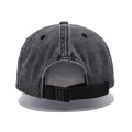 Grey Applique Wash Cotton Dad Hat