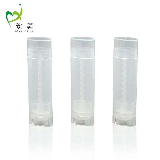 Latest Design high quality lip balm oval tube cosmetic lip balm tube clear