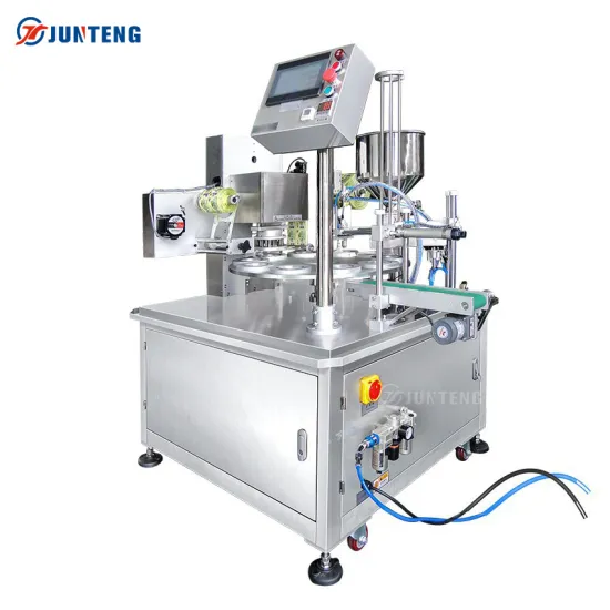 Automatic K Cup Filling and Sealing Machine with Plexiglass Dust Cover for Yogurt, Mineral Water, and Other Liquids
