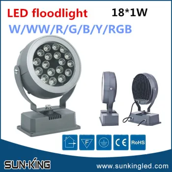 Fashionable energy conservation 18W rgb led dmx flood light for garden/park