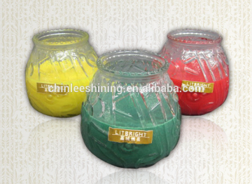Machine Pressed Clear Glass Cup For Candle With Lid