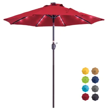 Danlong Promotion Outdoor Solar Panel LED Patio Umbrella Parasol with Tilt: Your Ultimate Garden Lighting Solution