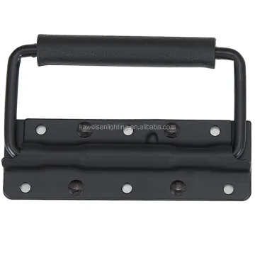 Black Mild Steel and Aluminum Folding Toolbox Case with Chest Handle - Surface Mount Lifting Pull Handle