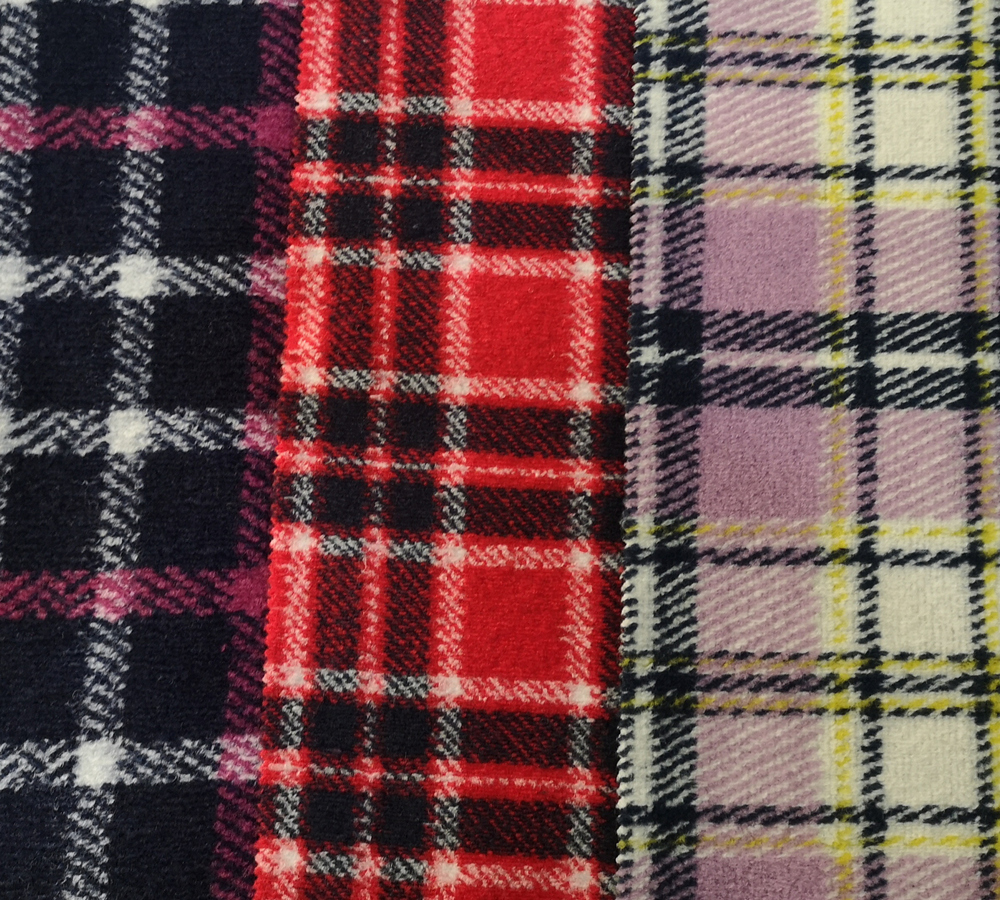 Acrylic Polyester blend plaid Jacquard fabric