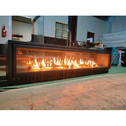 80 inch customized smart gas fireplace firepit burner